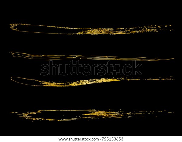 Vector golden brushes\
collection.