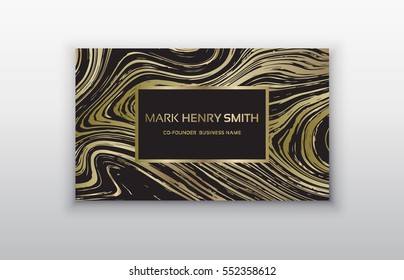 Vector golden business card