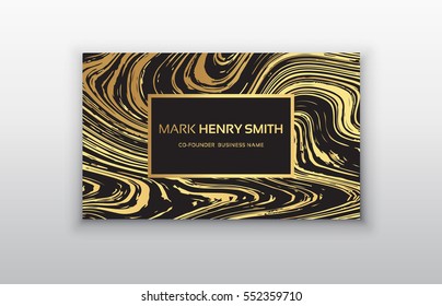 Vector Golden Business Card