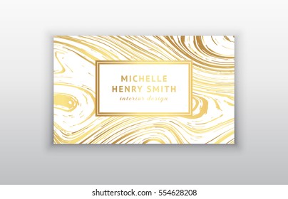 Vector golden business card