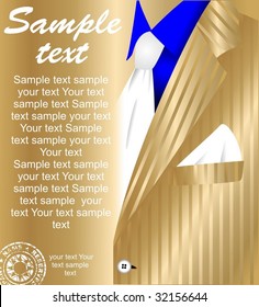 vector golden business poster