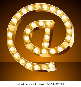 Vectorgolden Casino Lampe hellmodernen Schrift. Symbol 2