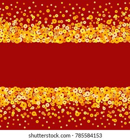 Vector golden Chinese New Year coins text box or background