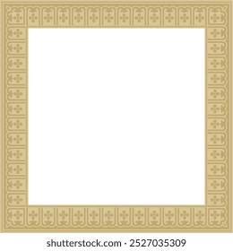 Vector golden Chinese rectangle, frame. Square ornaments of oriental peoples, korea, taiwan, china, hong kong, indonesia
