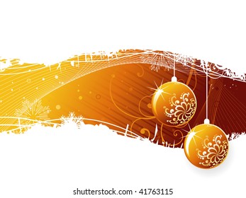 vector golden christmas ball background
