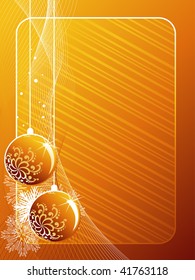 Vektor-goldener Weihnachtsball-Hintergrund mit Platz für Text