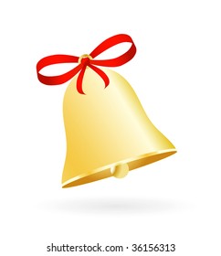 Vektor-Goldene Weihnachtsglocke