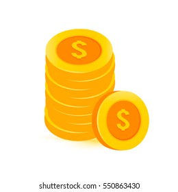Vector golden coins