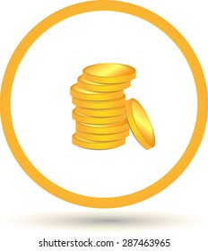 Vector golden coins - abstract finance concept
