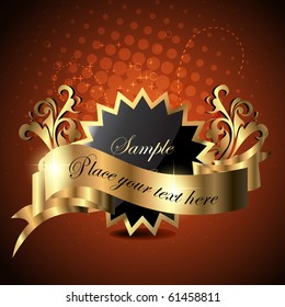 vector golden color emblem design illustration