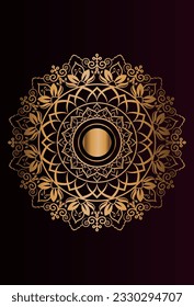 Vector golden color mandala wallpaper design