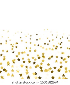 Vector Golden Confetti Background in Random