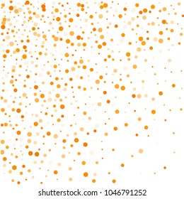 Vector golden confetti on transparent background. Falling tinsel and confetti from minimalistic geometrical confetti and ribbons. Flat falling glitter. Abstract triangles and ribbons on label.