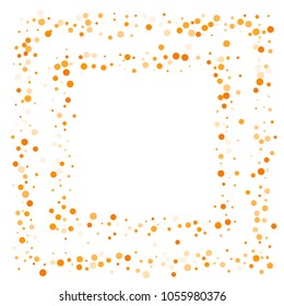 Vector golden confetti on transparent background. Falling tinsel and confetti from minimalistic geometrical confetti and ribbons. Flat falling glitter. Abstract triangles and ribbons on label.