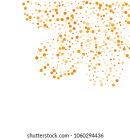 Vector golden confetti on transparent background. Falling tinsel and confetti from minimalistic geometrical confetti and ribbons. Flat falling glitter. Abstract triangles and ribbons on label.