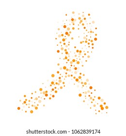 Vector golden confetti on transparent background. Falling tinsel and confetti from minimalistic geometrical confetti and ribbons. Flat falling glitter. Abstract triangles and ribbons on label.