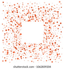 Vector golden confetti on transparent background. Falling tinsel and confetti from minimalistic geometrical confetti and ribbons. Flat falling glitter. Abstract triangles and ribbons on label.