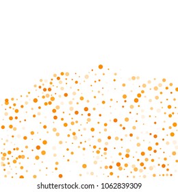 Vector golden confetti on transparent background. Falling tinsel and confetti from minimalistic geometrical confetti and ribbons. Flat falling glitter. Abstract triangles and ribbons on label.