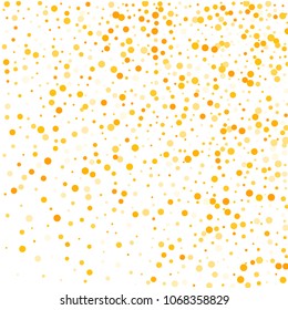 Vector golden confetti on transparent background. Falling tinsel and confetti from minimalistic geometrical confetti and ribbons. Flat falling glitter. Abstract triangles and ribbons on label.