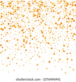 Vector golden confetti on transparent background. Falling tinsel and confetti from minimalistic geometrical confetti and ribbons. Flat falling glitter. Abstract triangles and ribbons on label.