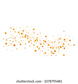 Vector golden confetti on transparent background. Falling tinsel and confetti from minimalistic geometrical confetti and ribbons. Flat falling glitter. Abstract triangles and ribbons on label.