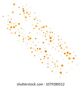 Vector golden confetti on transparent background. Falling tinsel and confetti from minimalistic geometrical confetti and ribbons. Flat falling glitter. Abstract triangles and ribbons on label.