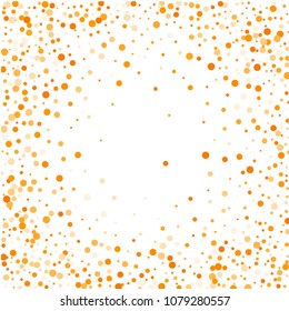 Vector golden confetti on transparent background. Falling tinsel and confetti from minimalistic geometrical confetti and ribbons. Flat falling glitter. Abstract triangles and ribbons on label.