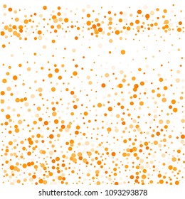 Vector golden confetti on transparent background. Falling tinsel and confetti from minimalistic geometrical confetti and ribbons. Flat falling glitter. Abstract triangles and ribbons on label.