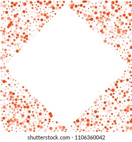 Vector golden confetti on transparent background. Falling tinsel and confetti from minimalistic geometrical confetti and ribbons. Flat falling glitter. Abstract triangles and ribbons on label.