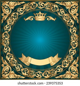 Vector golden decorative design