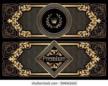 Vector golden decorative design