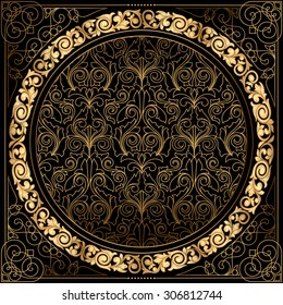Vector golden decorative design