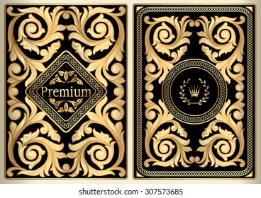 Vector golden decorative design