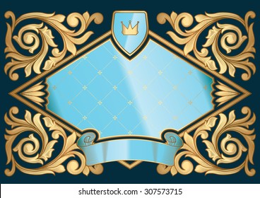 Vector golden decorative design