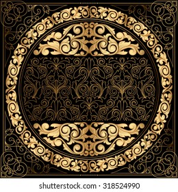 Vector golden decorative design