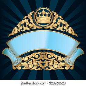 Vector golden decorative design