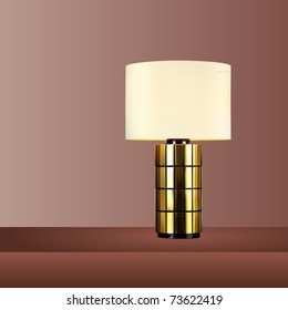 vector golden desk lamp