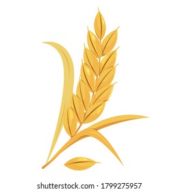 Vector de oreja dorada de arroz.