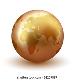 Vector Golden Earth - Check Portfolio for More Like This.