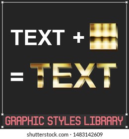 Vector Golden Effect for text and shapes