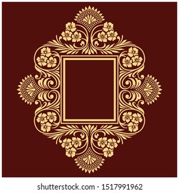 
Vector Golden element, vector frames for design template.Vector Element in eastern and Indian style. Golden floral borders. Indian wedding card design. Golden decor.Vintage frames.Lazier cut design.
