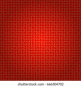 Vector golden elements for vignettes and borders or design template. Seamless pattern in Victorian style on a red background. Luxury floral frames and ornate decor.