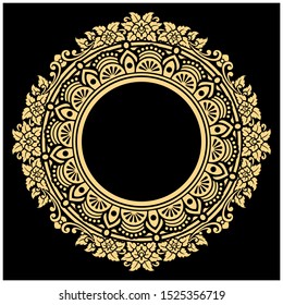 Vector Golden element,Vector  frames for design template.Vector Element in eastern and Indian style. Indian wedding card design. Golden decor.Vintage frames.