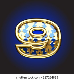 Vector golden figure