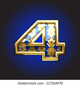 Vector golden figure