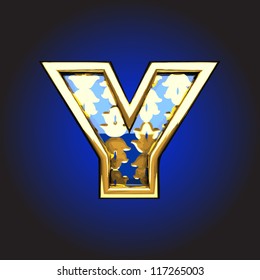 Vector golden figure