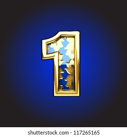 Vector golden figure