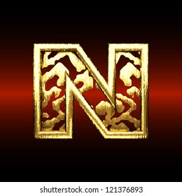 Vector golden figure