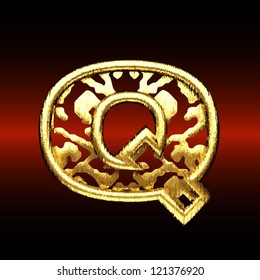 Vector golden figure