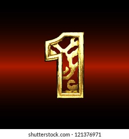 Vector golden figure